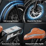 Ihahvc 1500W Peak Motor Electric Bike for Adults Up to 80 Miles 30MPH Ebike 20" x 4 Fat Tire 48V 20Ah Removable Battery Mountain E Bike Commuter Full Suspension Bicycles for Men Women Black