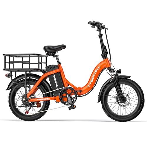 Aoango 1000W Folding Electric Bike, 48V 20AH Large Removable Battery E Bike, 30+MPH, 80 Miles Max Range, 20" Fat Tire Electric Bike for Adults