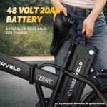 Cybervelo 1000W Folding Electric Bike,48V 20AH Removable Battery EBike,30+MPH,80 Miles Max Range Electric Bike for Adults, 20" Fat TireFoldable ebike, Adult Electric Bicycles
