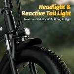 Aoango 1000W Folding Electric Bike, 48V 20AH Large Removable Battery E Bike, 30+MPH, 80 Miles Max Range, 20" Fat Tire Electric Bike for Adults