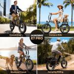 VEBLUE 1500W Folding Electric Bike for Adults,52V 20Ah Removable Battery Ebike with 30+MPH 70 Miles Max,20" x4.0 Fat Tire E-Bike, Foldable Dual Suspension Electric Bicycle for Commute,Mountain-Gray