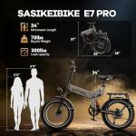 VEBLUE 1500W Folding Electric Bike for Adults,52V 20Ah Removable Battery Ebike with 30+MPH 70 Miles Max,20" x4.0 Fat Tire E-Bike, Foldable Dual Suspension Electric Bicycle for Commute,Mountain-Gray