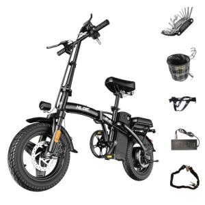 HLOIE 750W Folding Electric Bike, 35-Mile Range