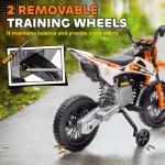 Qaba Kids Electric Dirt Bike with Training Wheels