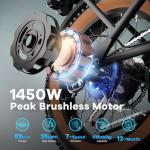 EUYBIKE 20" Fat Tire Electric Bike for Adults