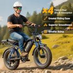 Qlaway 20" Fat Tire Electric Bike with Suspension