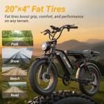 Qlaway 20" Fat Tire Electric Bike with Suspension