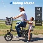 Mdeam 14" Foldable Electric Bike for Adults
