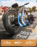 QRONGE 1800W Fat Tire Electric Mountain Bike