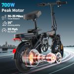 REOCRO 700W Folding Electric Bike for Commuting