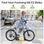 Funhang 1000W Electric Bike for Adults, 50 Miles