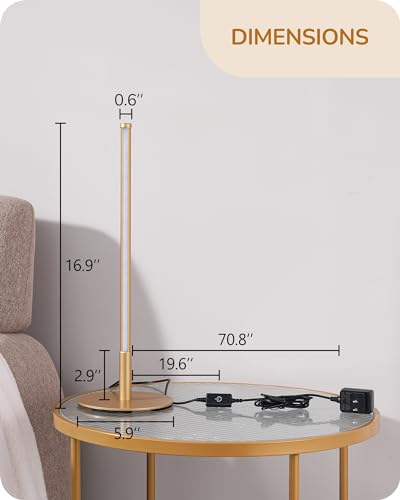 Minimalist Touch Table Lamp Set in Gold