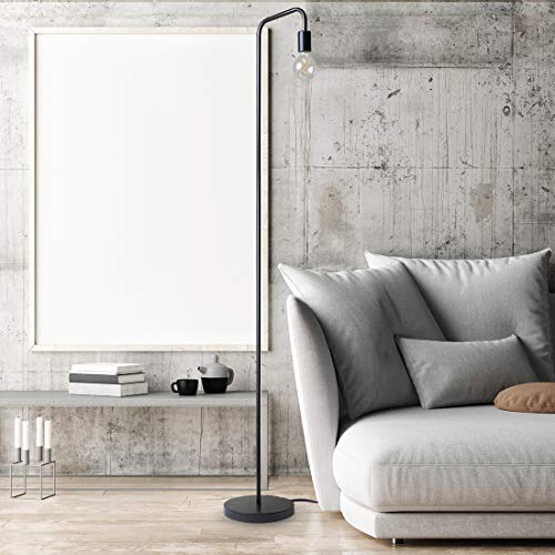 O’Bright Minimalist Industrial Floor Lamp in Black