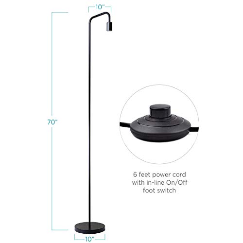 O’Bright Minimalist Industrial Floor Lamp in Black