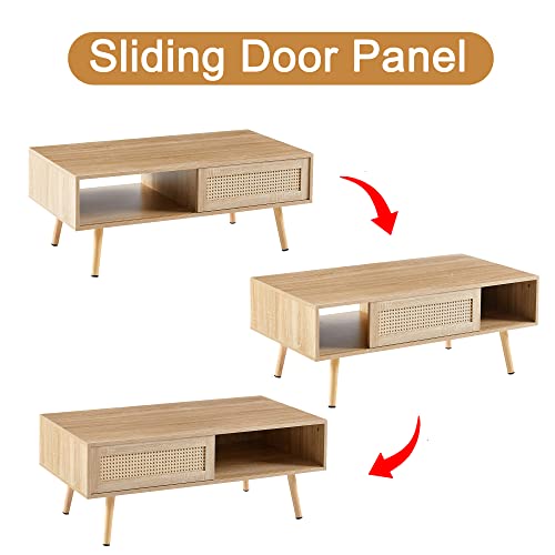 Mid Century Modern Coffee Table with Storage