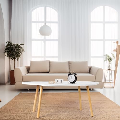 White Minimalist Cloud Coffee Table for Living Room