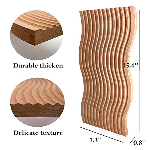 Wave-Shaped Natural Wooden Decorative Tray for Home