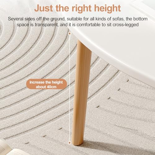 White Minimalist Cloud Coffee Table for Living Room