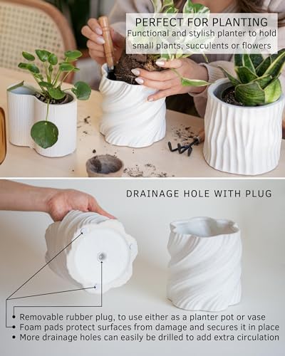 BASE ROOTS Spiral Planter Pot