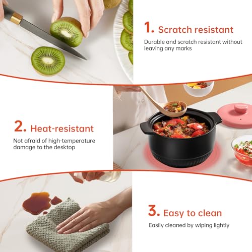 Sleek Black Stone Dining Table with Metal Legs