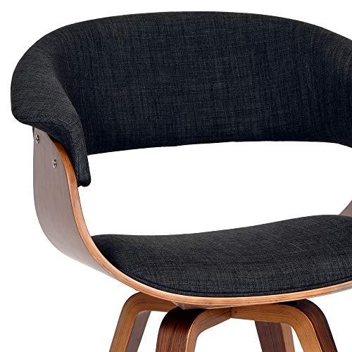 Charcoal Fabric Summer Chair with Walnut Legs