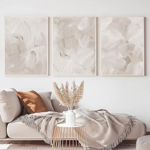 Beige Abstract Wall Art Set - Minimalist Decor