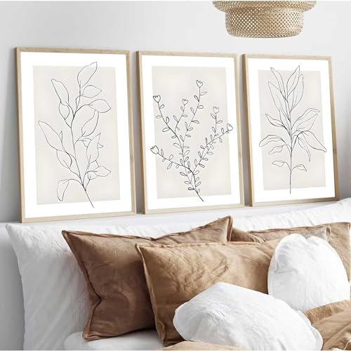 Neutral Botanical Wall Art Set - Minimalist Prints