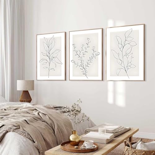 Neutral Botanical Wall Art Set - Minimalist Prints