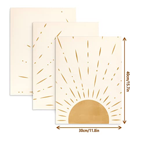 Boho Minimalist Canvas Wall Art Set of 3