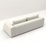 Acanva Modern Minimalist Deep Seat Sofa - White
