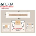 FEXIA Brown Jute and Cotton Table Runner