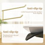 Gold Metal Necklace Stand for Minimalist Decor