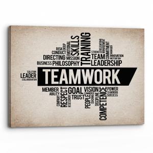 Minimalist Teamwork Motivational Wall Art Print