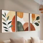 Set of 3 Boho Botanical Abstract Wall Art