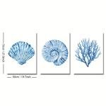 Set of 3 Blue Coastal Wall Art Prints