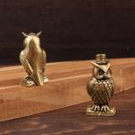 Owl Brass Figurine - Unique Minimalist Decor