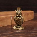 Brass Owl Figurine for Minimalist Desk Decor