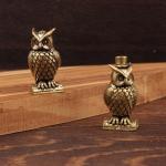 Brass Owl Figurine for Minimalist Desk Decor