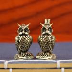 Brass Owl Figurine for Minimalist Desk Decor