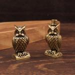 Owl Brass Figurine - Unique Minimalist Decor