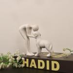 Cute Man and Dog Sculpture for Home Decor
