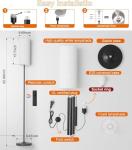 Dimmable Tall Floor Lamp with Remote Control