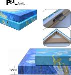 Abstract Canvas Wall Art with Metal Accents