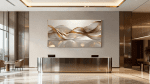 Abstract Canvas Wall Art with Metal Accents