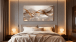 Abstract Canvas Wall Art with Metal Accents
