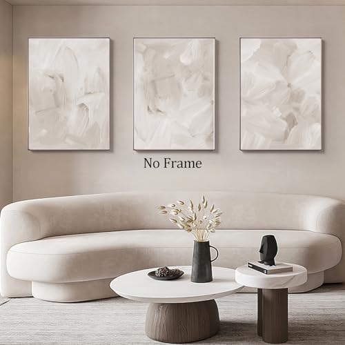Beige Abstract Wall Art Set - Minimalist Decor