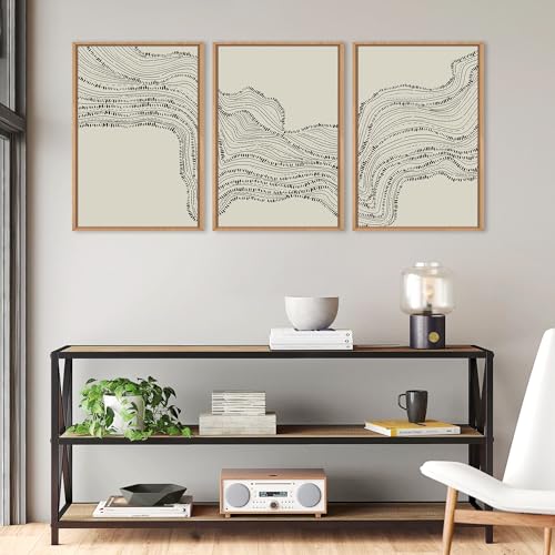 Abstract Black and White Geometric Wall Art Set