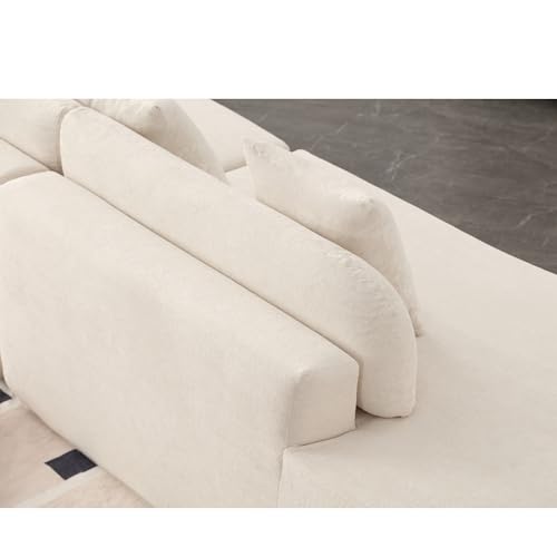 VnndeNest 130" Modular Beige Sectional Sofa