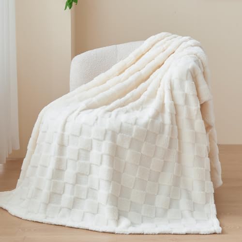 Lightweight Plaid Flannel Throw Blanket, 127 x 180 cm