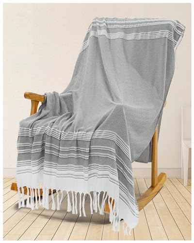 Gray Soft Throw Blanket for Minimalist Decor